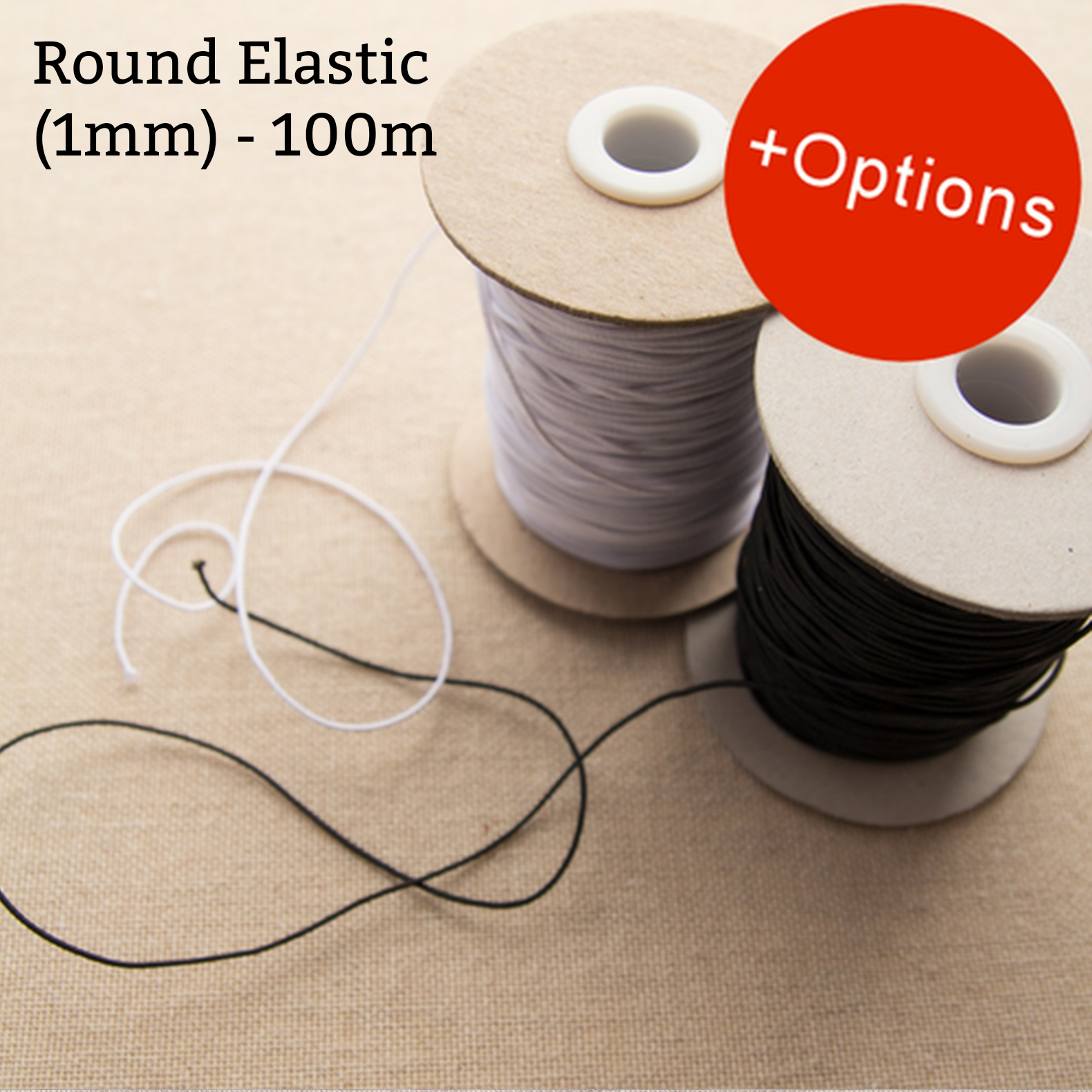 Round Elastic 1mm - 100m Round Elastic 1mm - 100m